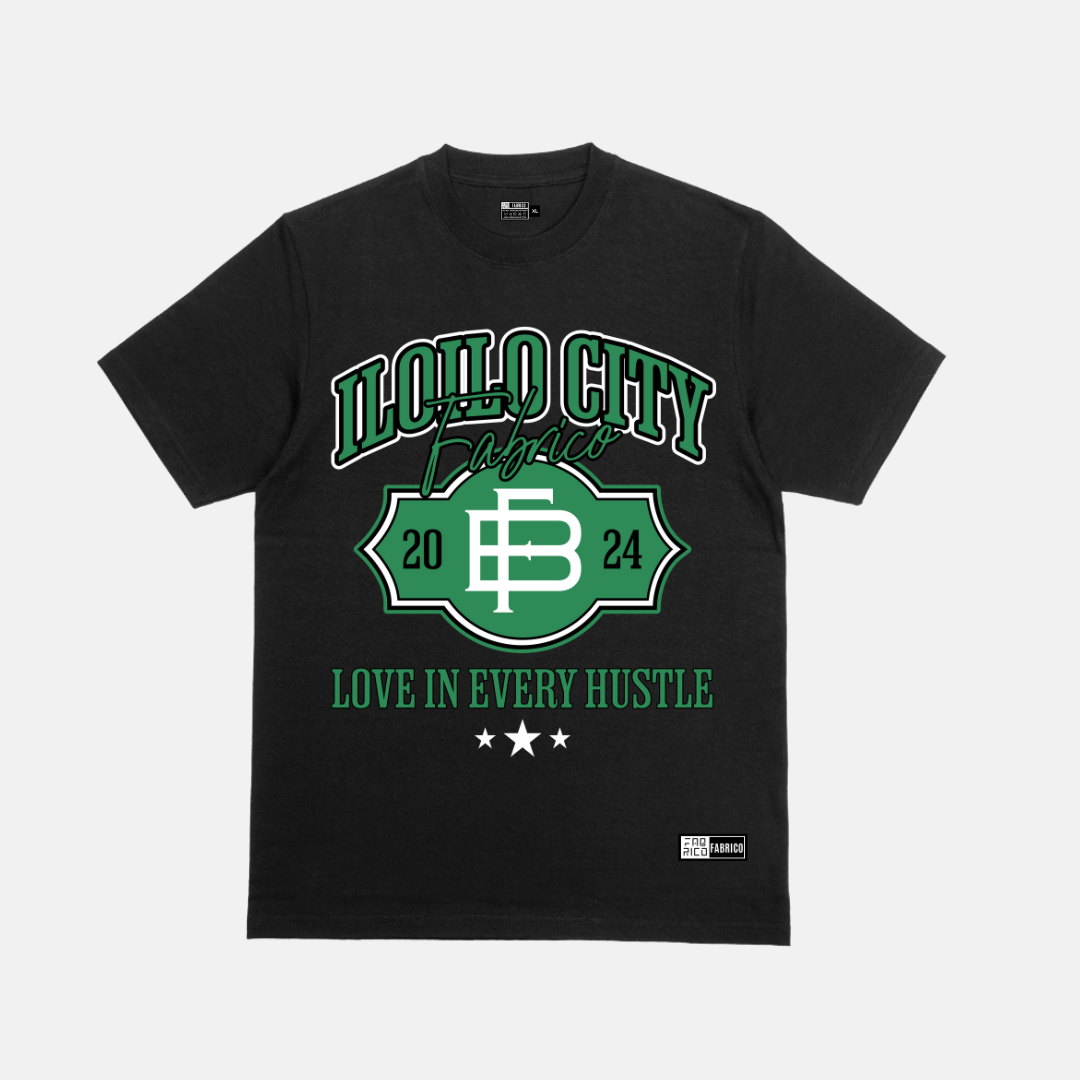 Iloilo City Varsity Hustle Tee – Black Emerald Green