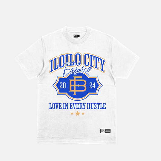 Iloilo City Varsity Hustle Tee – White Blue