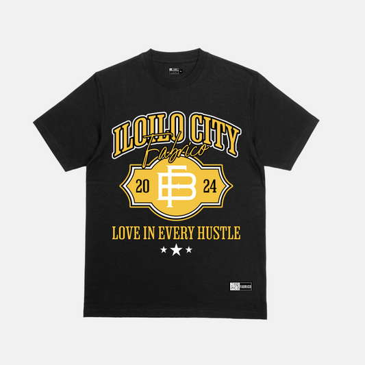Iloilo City Varsity Hustle Tee – Black Yellow